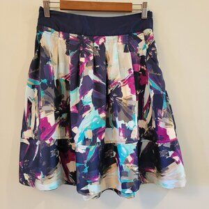 Apostrophe Womens Abstract Print Flared Skirt Size 4